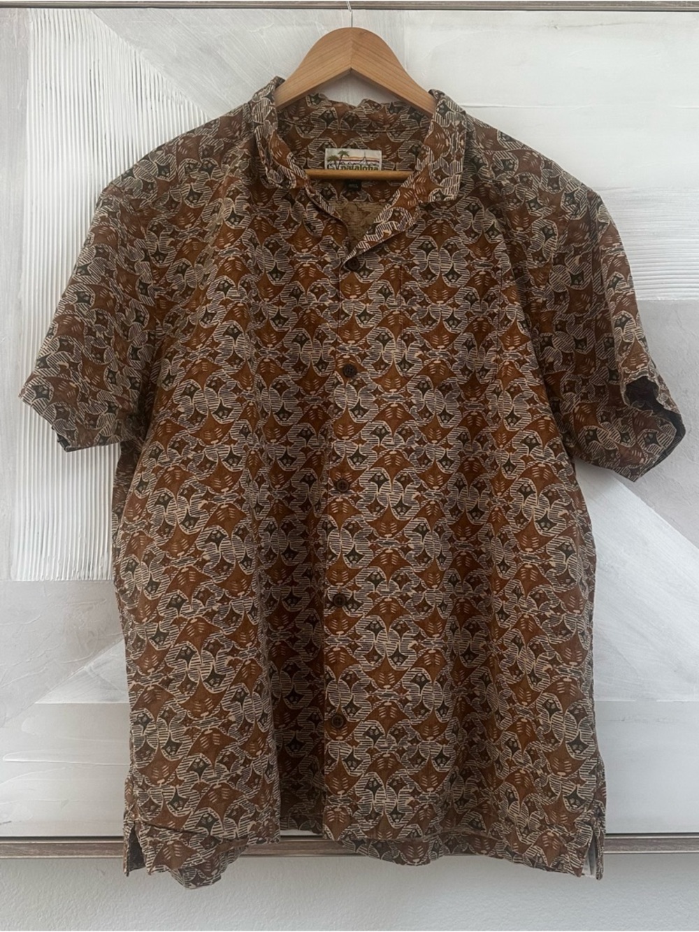 RARE Vintage Pataloha Patagonia Manta Ray Camp Shirt Organic Cotton